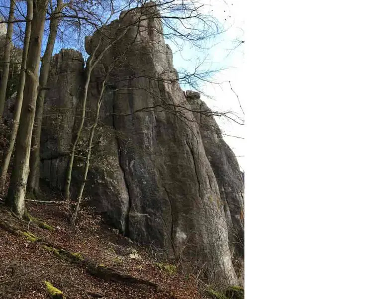 Klettertopo „Kleiner Keilstein Links“ am Fels Kleiner Keilstein in Altmühltal