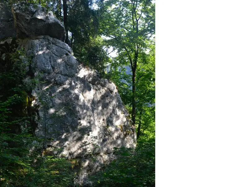 Klettertopo „Sakristei rechts“ am Fels Apostelkeller, Apostelbalkon und Gruft in Altmühltal