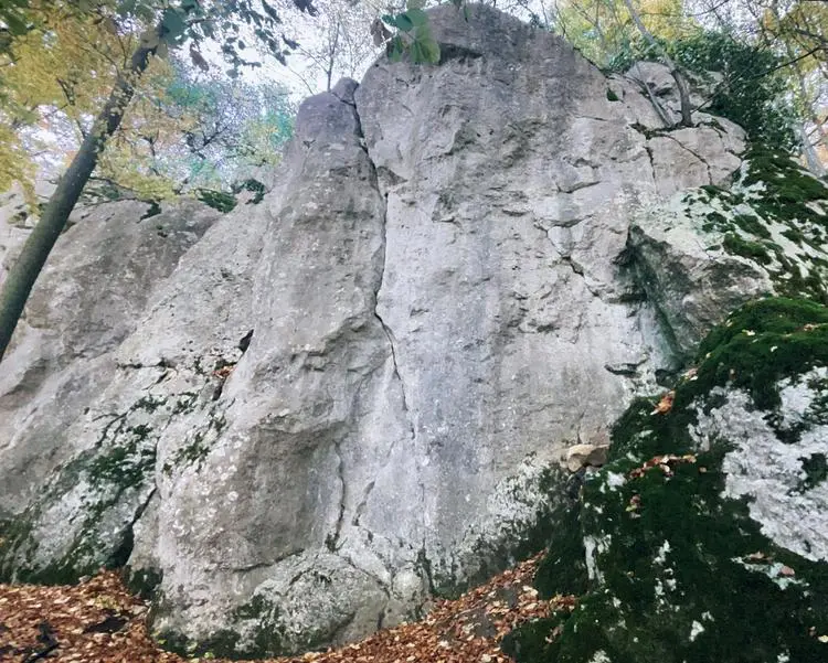 Topo Rechter Bereich am Fels Walba in Donaudurchbruch + Tal
