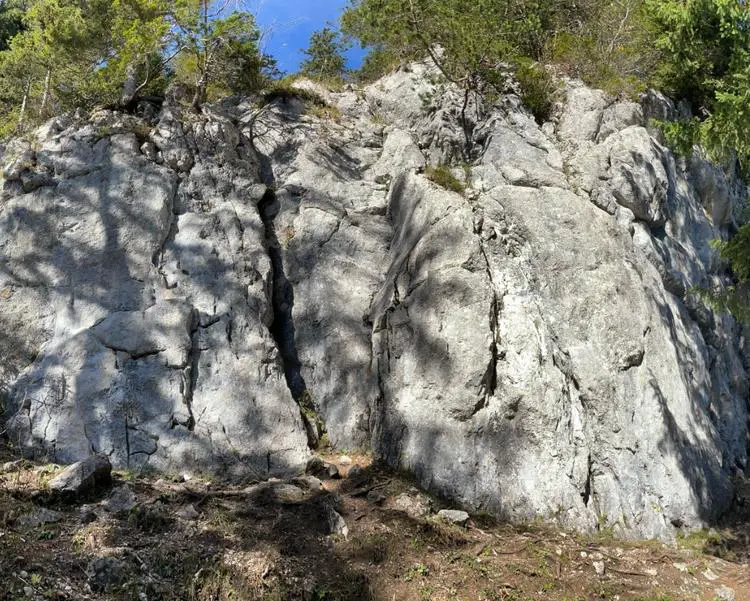 Klettertopo „Sèparée“ am Fels Krettenburg in Mangfallgebirge