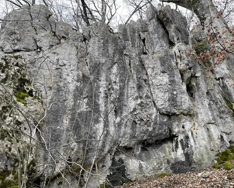 Klettertopo „Leinwandl links“ am Fels Leinwandl in Konstein