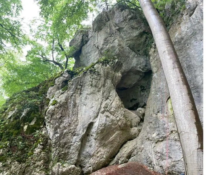 Klettertopo „Metzgerei Bockensack
“ am Fels Mayfels in Altmühltal