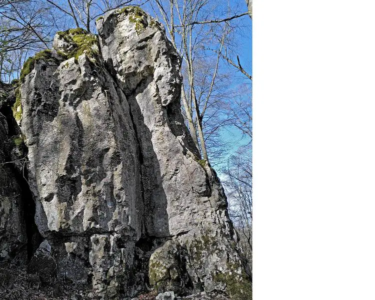 Klettertopo „Hobbit“ am Fels Oberländer Wand in Konstein