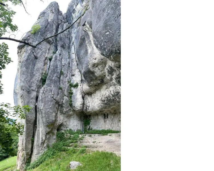 Klettertopo „Prunner Verschneidung“ am Fels Prunner Wand in Altmühltal