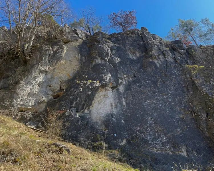 Klettertopo „Schwarze Wand“ am Fels Schwarze Wand in Labertal