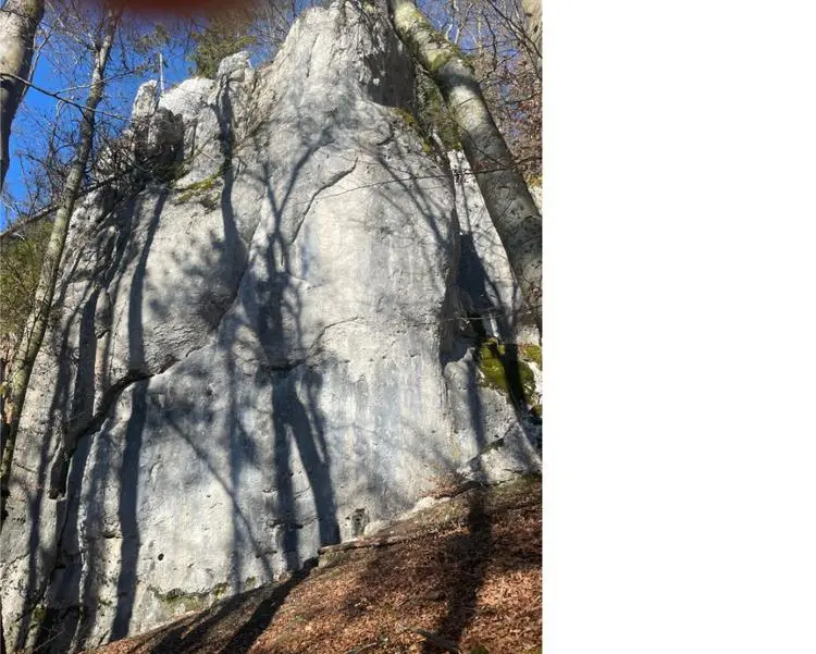 Klettertopo „Spiderline“ am Fels Steinerne Stadt in Altmühltal