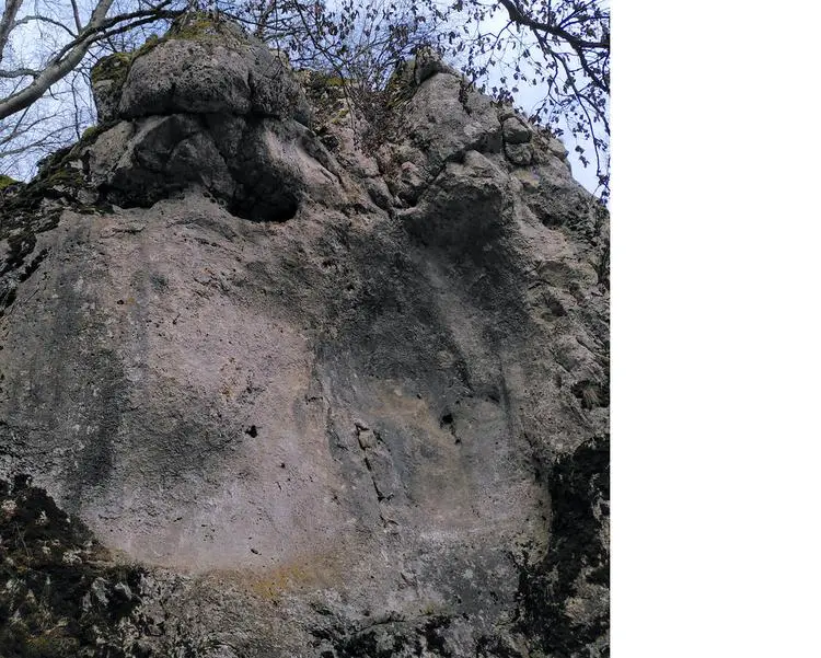 Klettertopo „Vergessene Wand“ am Fels Vergessene Wand in Konstein