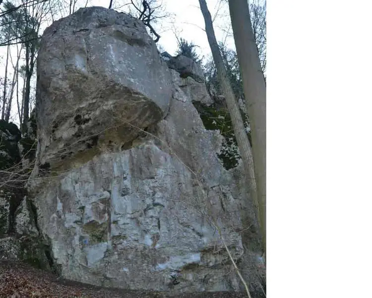 Klettertopo „Dach“ am Fels Walba in Donaudurchbruch + Tal